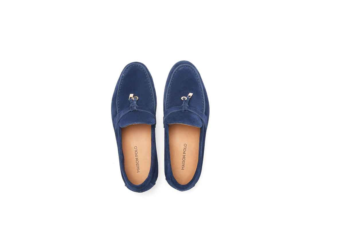 Navy Blue Masion Polo / Women Summer Loafer