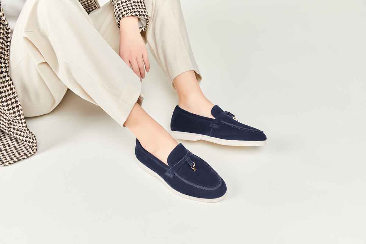 Navy Blue Masion Polo / Women Summer Loafer