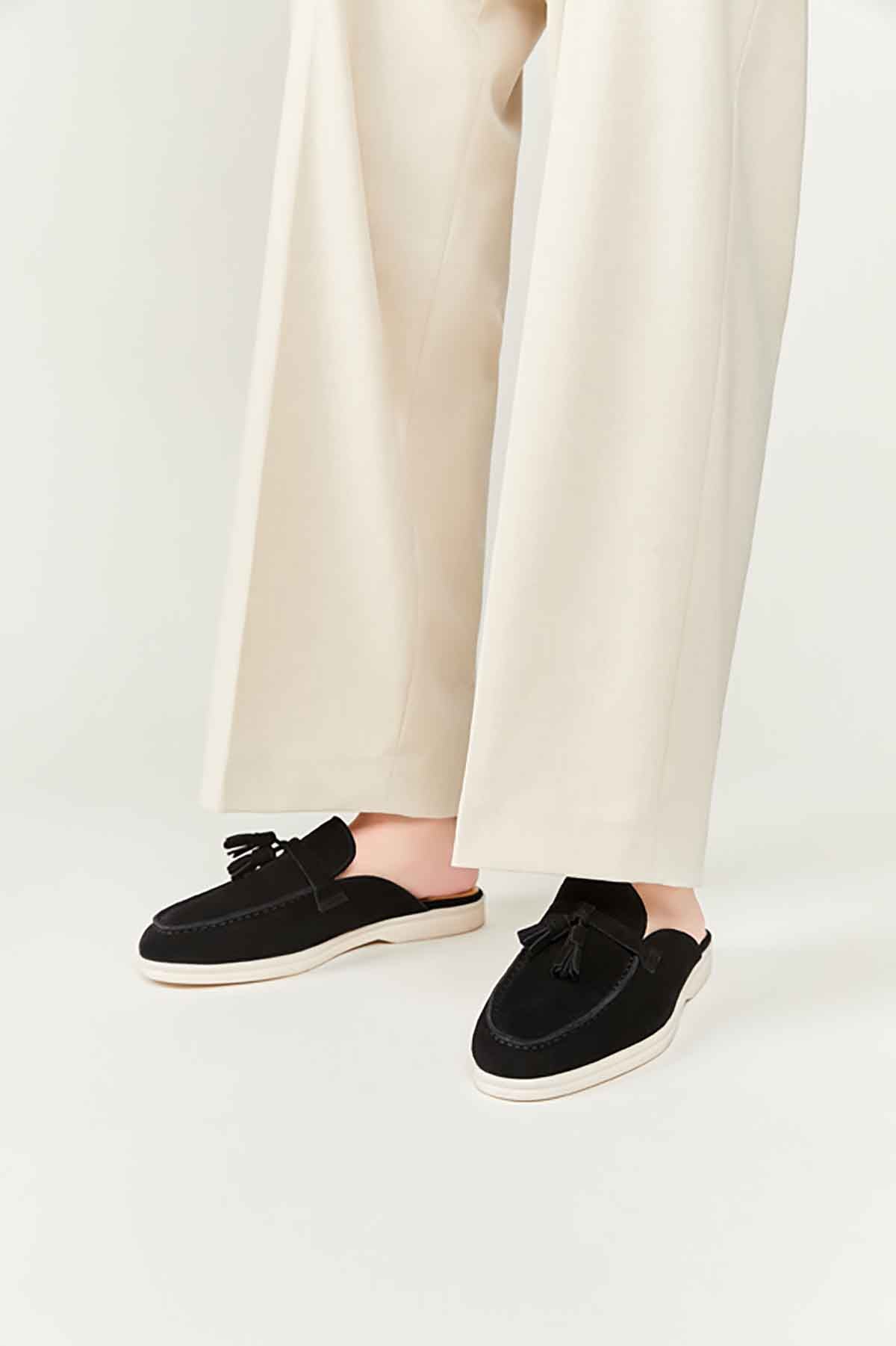 Black Maison Polo / Women Slippers